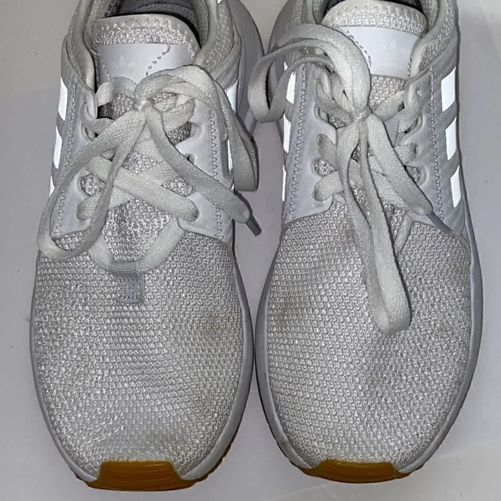 Adidas Kids X_PLR White /‎ Gum Lace-Up Running / Casual Sneakers Size 3.5